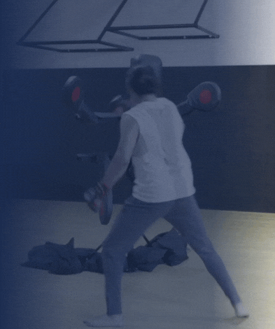 Athlete training on a BAS System